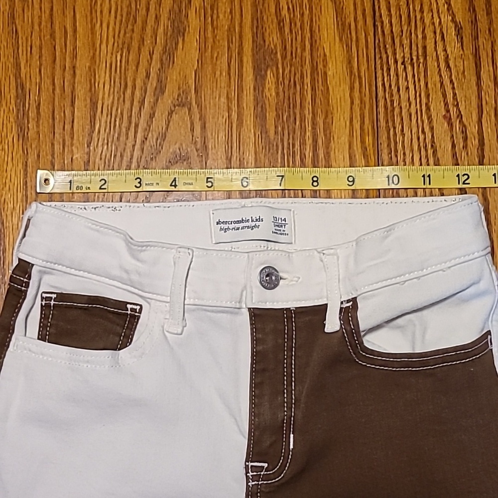 Abercrombie kids Straight Leg 2 Color Jeans - Girls 13/14 Short - Picture 5 of 10